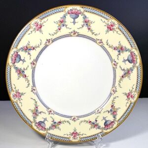 VTG Royal Worcester Rosemary Dinner Plate Edwardian England Floral Gold 10 5/8"‎